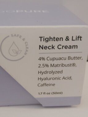 goPure Beauty Tighten & Lift Neck Cream Firming & Smoothing Targets Turkey Neck